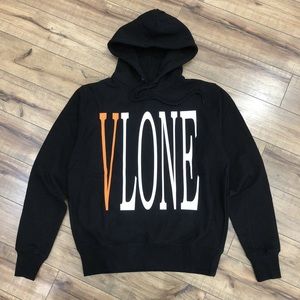 Vlone: Orange Staple Hoodie (Beijing)